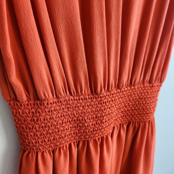 ARITZIA Babaton Orange 100 % Silk Tank Top Sleeveless Dress Size S Coquette - Picture 6 of 15